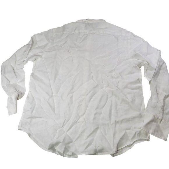 J.Crew Women Baird McNutt Garcon White Irish Linen Button-Down Shirt 14T - Picture 7 of 7